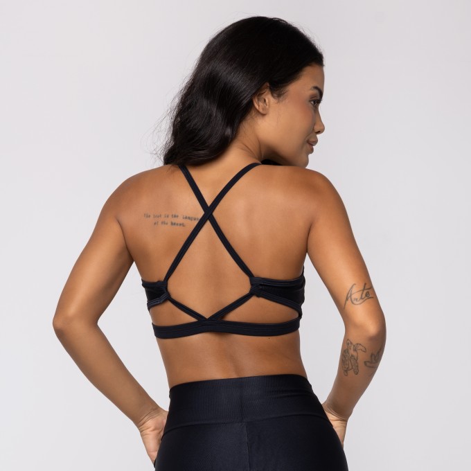 Top Cruzado Preto Wonder