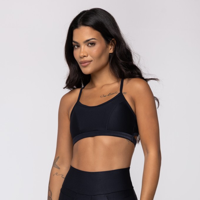 Top Cruzado Preto Wonder