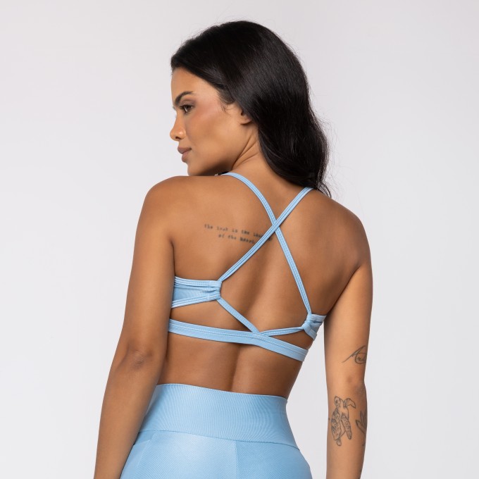 Top Cruzado  Azul Celeste Wonder