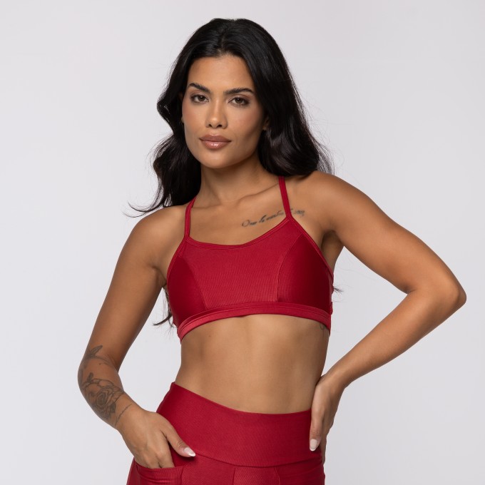 Top Cruzado Vermelho Rubi Wonder