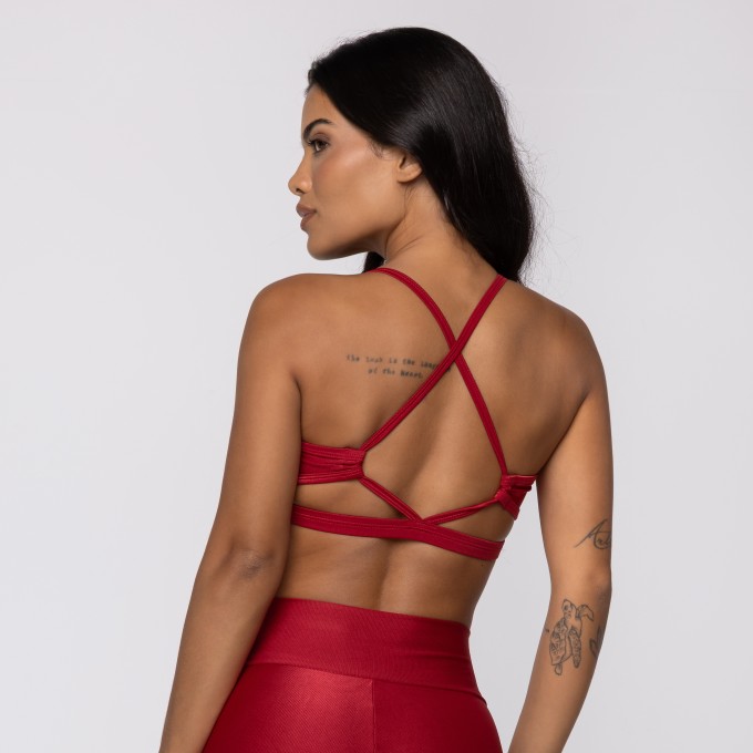 Top Cruzado Vermelho Rubi Wonder