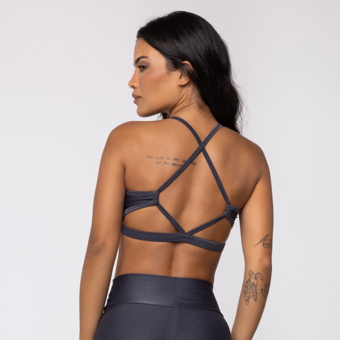 Top Cruzado Cinza Carbox Wonder