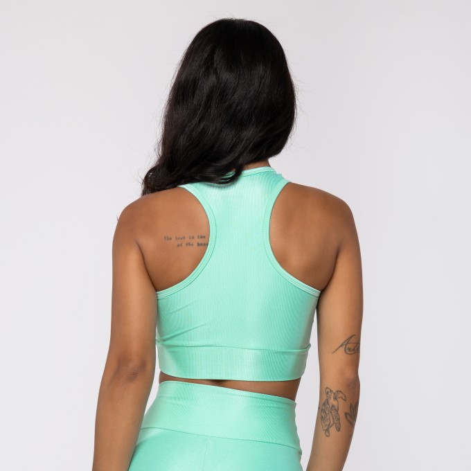 Top Nadador Verde Frais com Recorte Abaixo do Busto Wonder