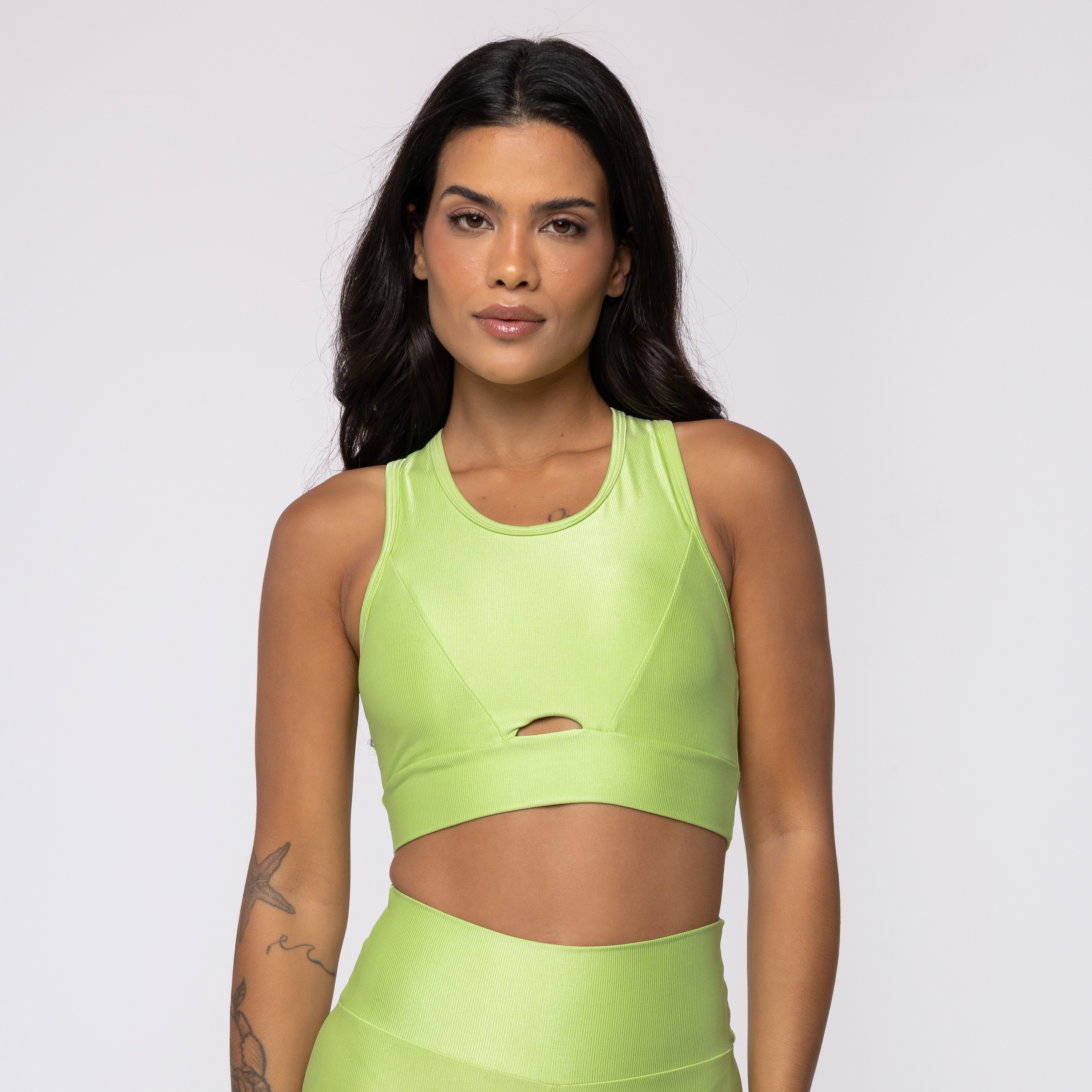 Top Nadador Verde Citrus Com Recorte Abaixo do Busto Wonder