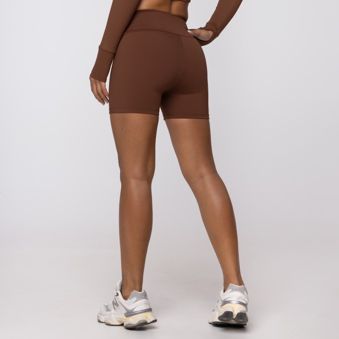 Short Marrom Athletic em Polimida