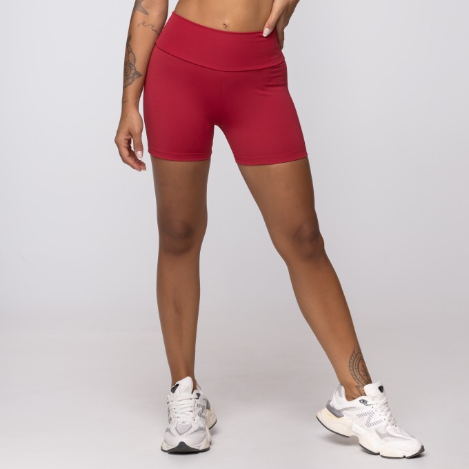 Short Vermelho Básico em Polimida