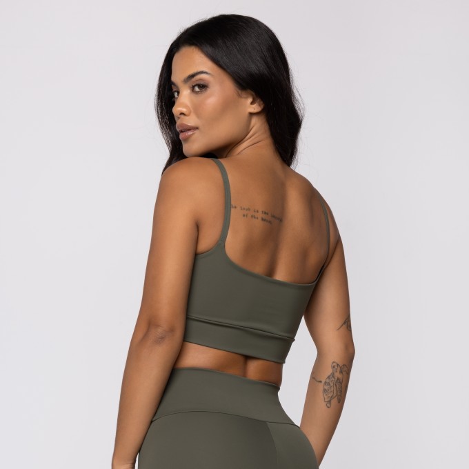 Top Major com Alças Finas em Poliamida