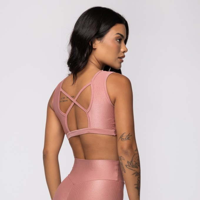 Top Rosa Romance Wonder Frente Torcida