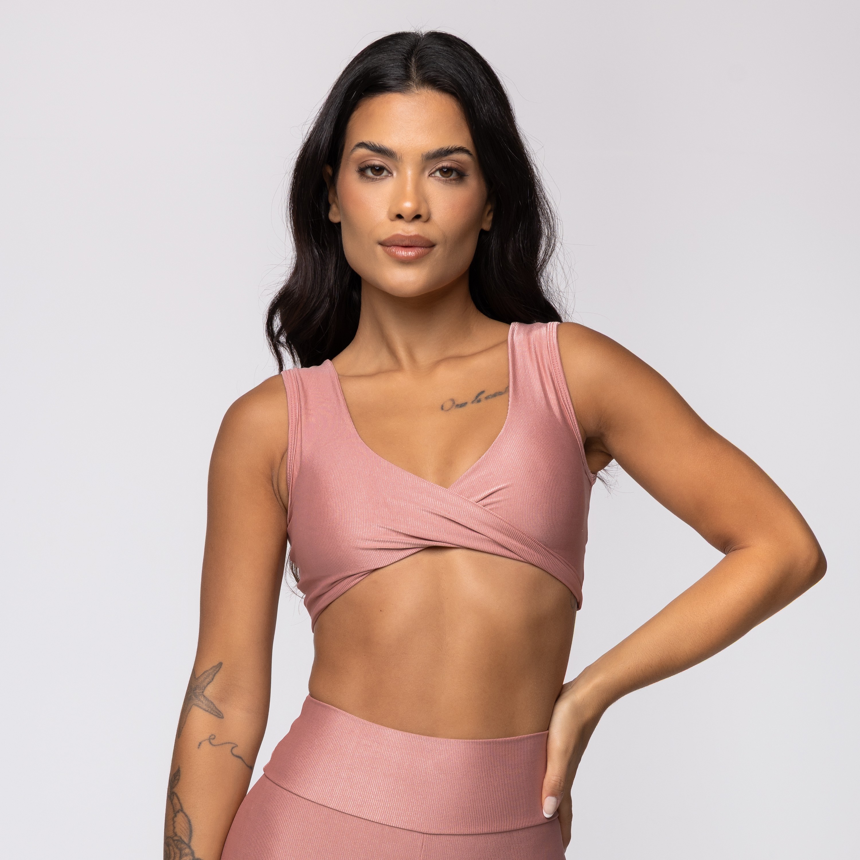 Top Rosa Romance Wonder Frente Torcida