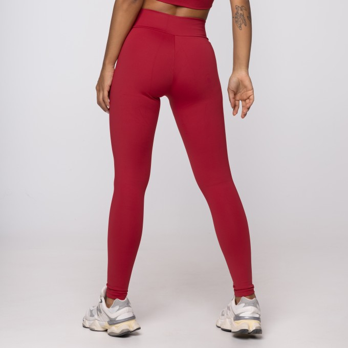 Calça Legging Vermelho Cós Cruzado
