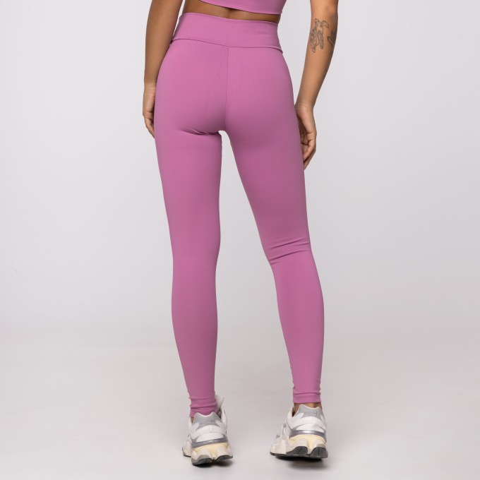 Calça Legging Rosa Mauve Cós Cruzado