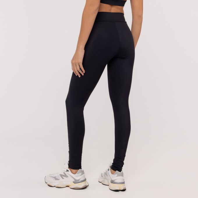 Calça Legging Classic Recorte Lateral Preta