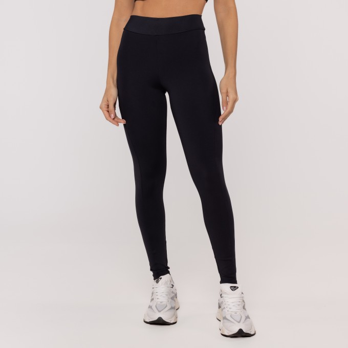 Calça Legging Classic Recorte Lateral Preta