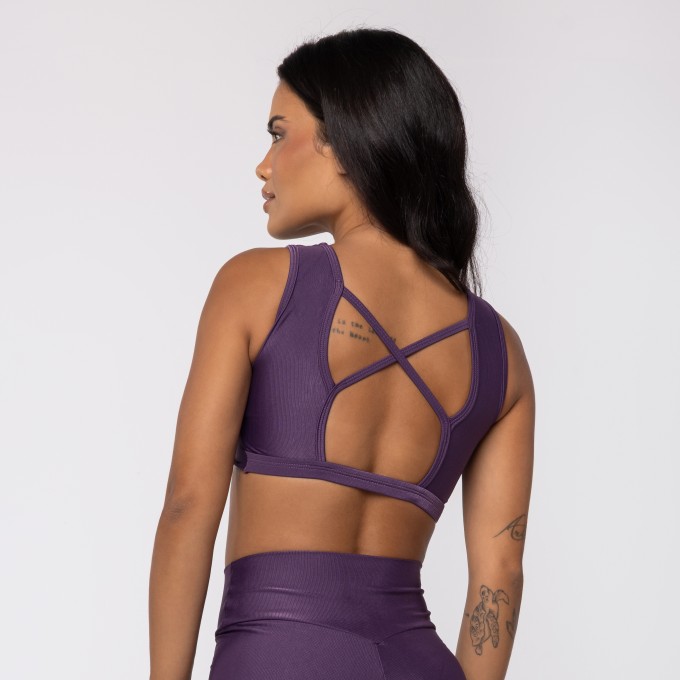 Top Roxo Ametista Wonder Frente Torcida