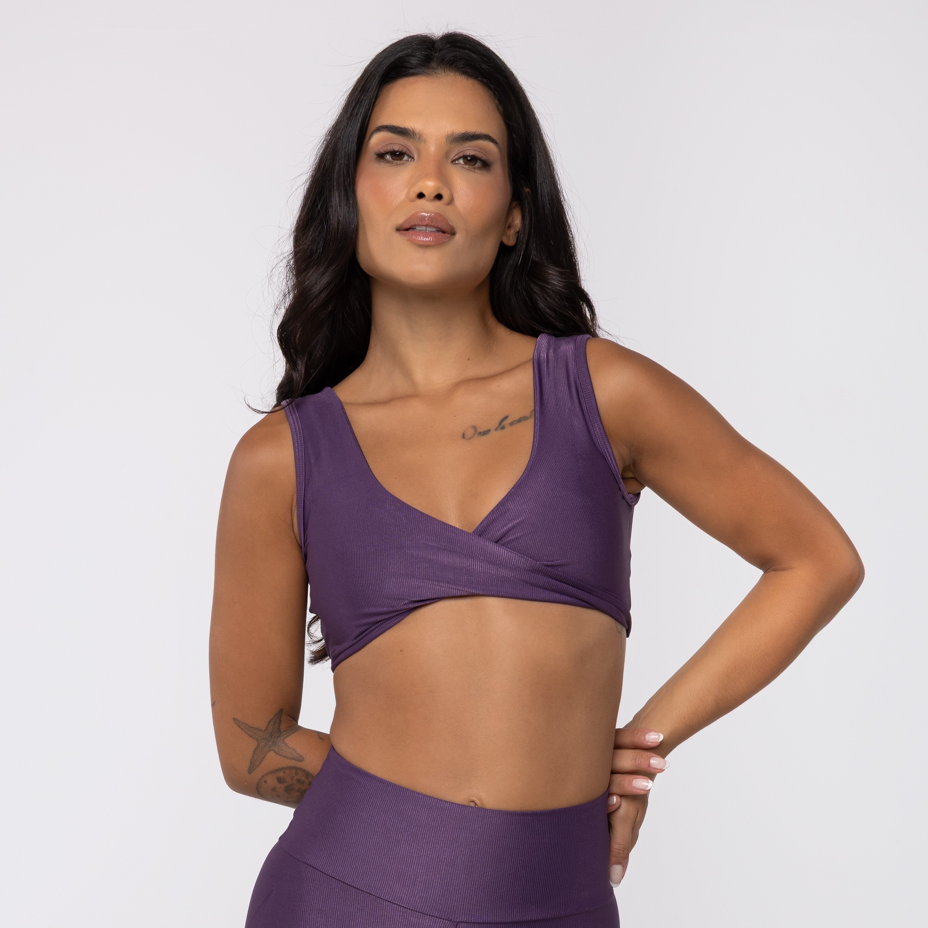 Top Roxo Ametista Wonder Frente Torcida