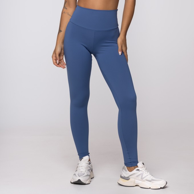 Calça Legging Azul Luxo Athletic em Poliamida