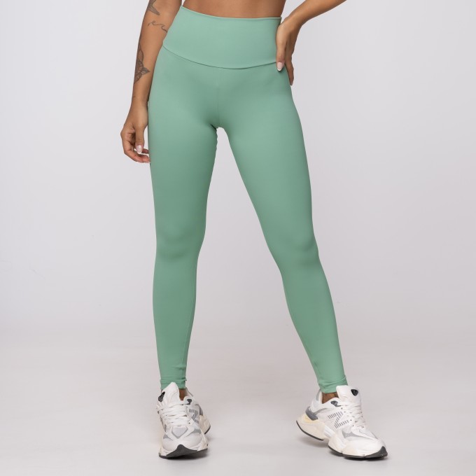 Calça Legging Verde Menta Athletic em Poliamida