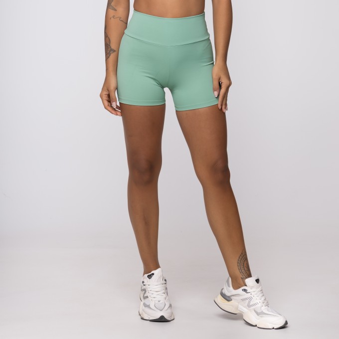 Short Verde Menta Básico em Polimida