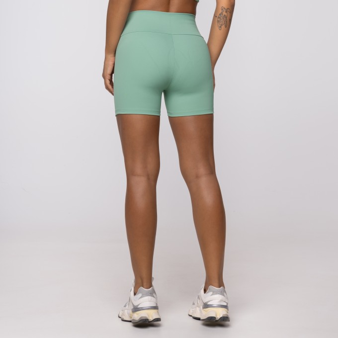 Short Verde Menta Básico em Polimida