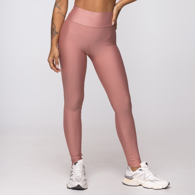 Calça Legging Rosa Romance Wonder Detalhe em V nas Costas