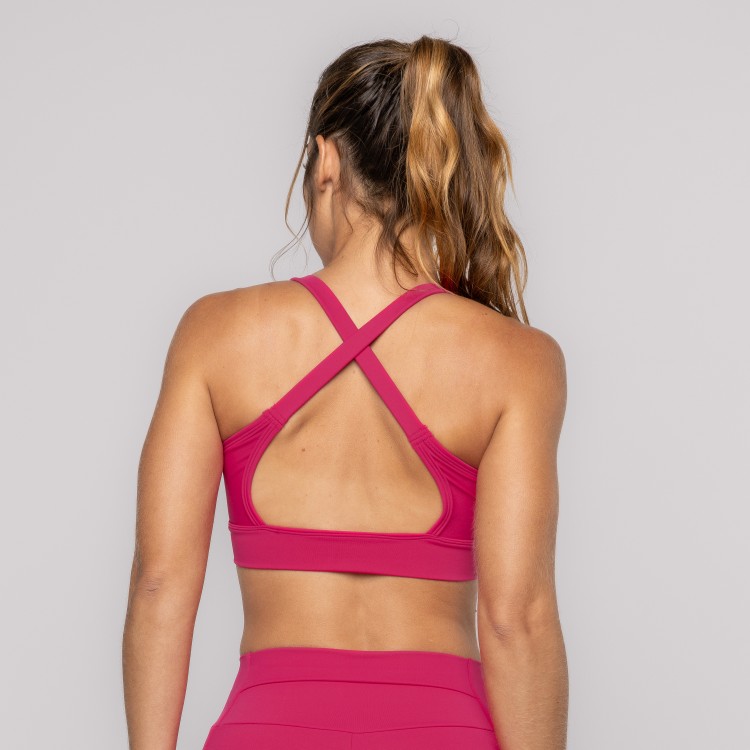 Top Jadore Com Bolso e Alças Cruzadas