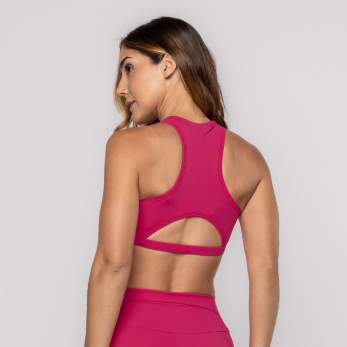 Top Jadore Com Bolso e Decote Nadador