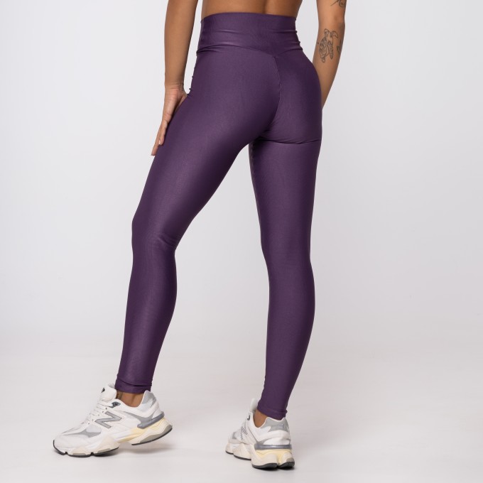 Calça Legging Roxa Ametista Wonder Detalhe em V nas Costas