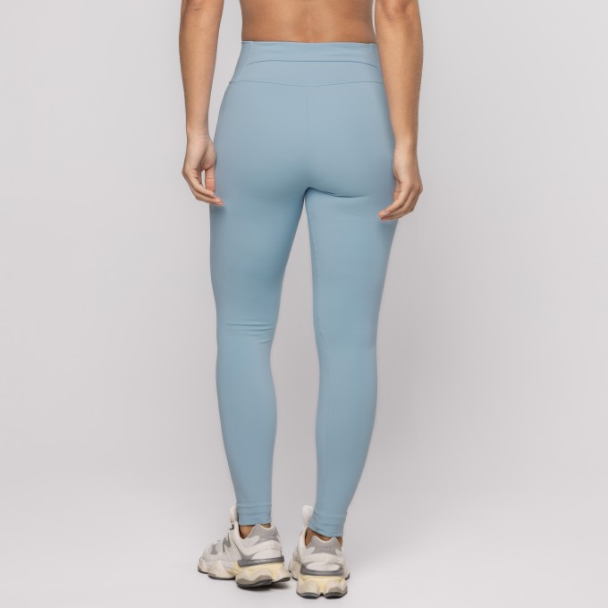 Calça Legging Azul Bem Estar Com Bolso Nas Costas