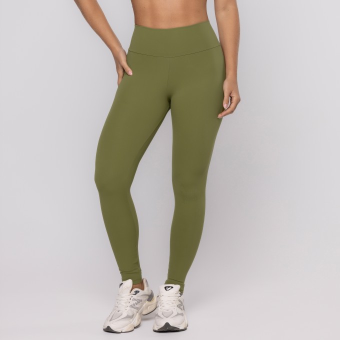 Calça Legging Verde Covert Com Bolso Nas Costas