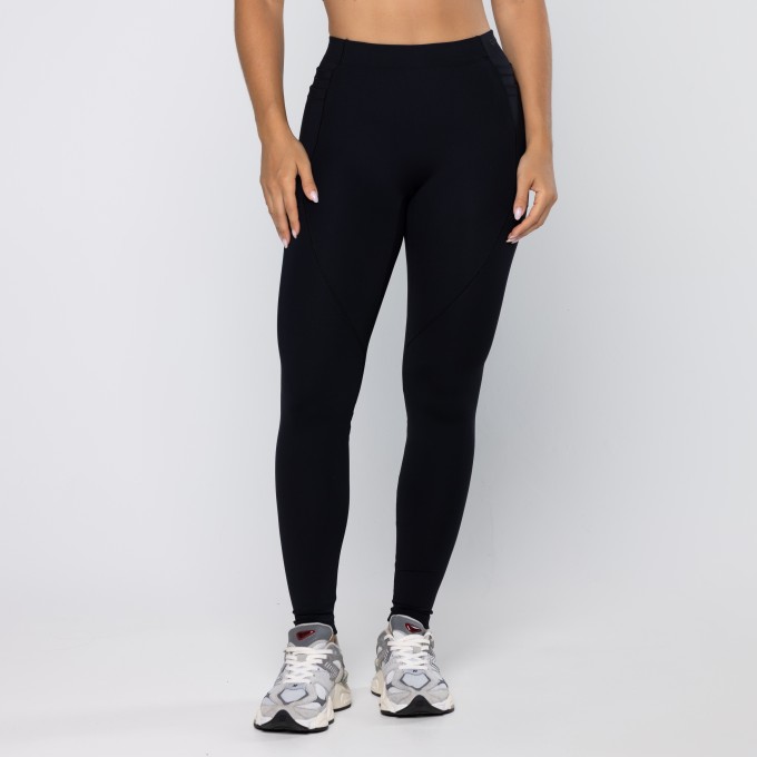 Calça Legging Force Com Bolsos Laterais Preto