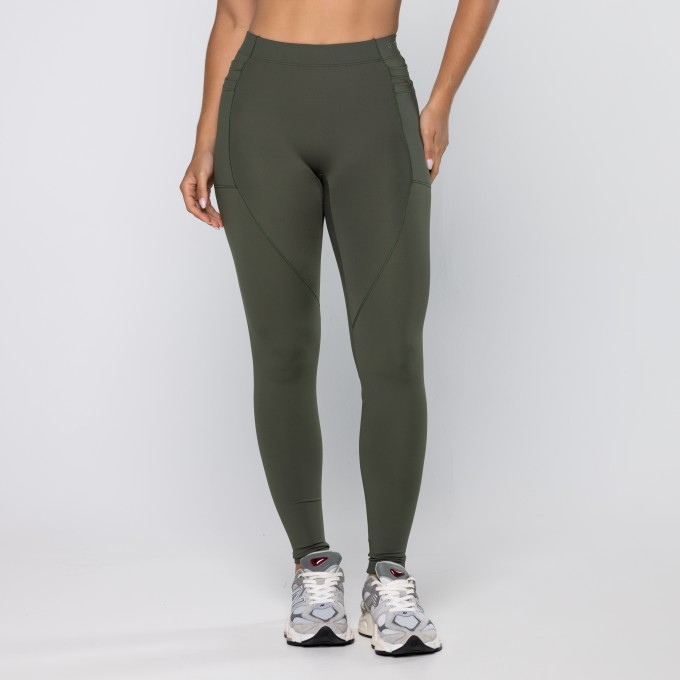 Calça Legging Force Com Bolsos Laterais Verde