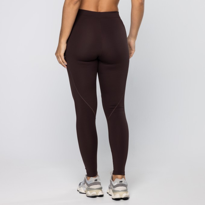 Calça Legging Force Com Bolsos Laterais Pau Brasil