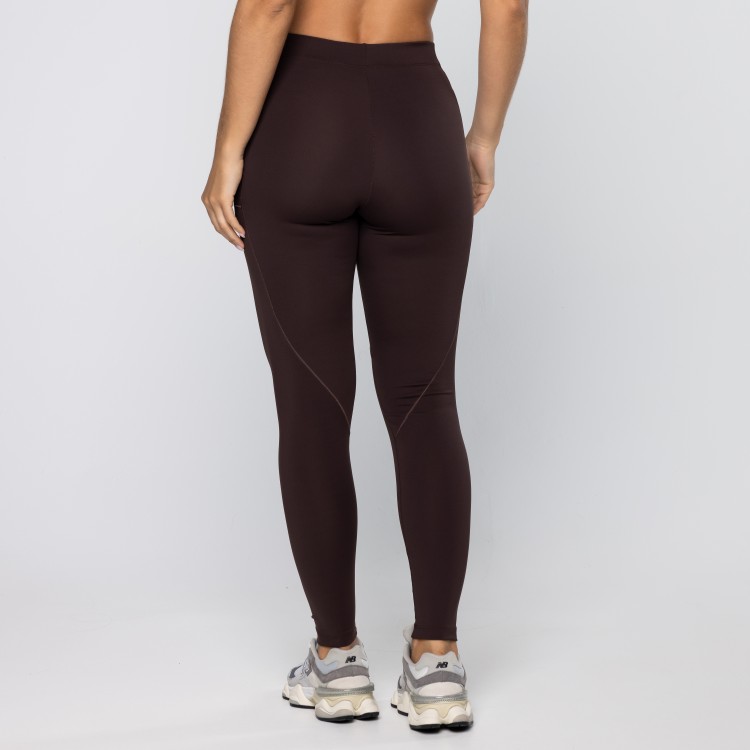 Calça Legging Force Com Bolsos Laterais Pau Brasil