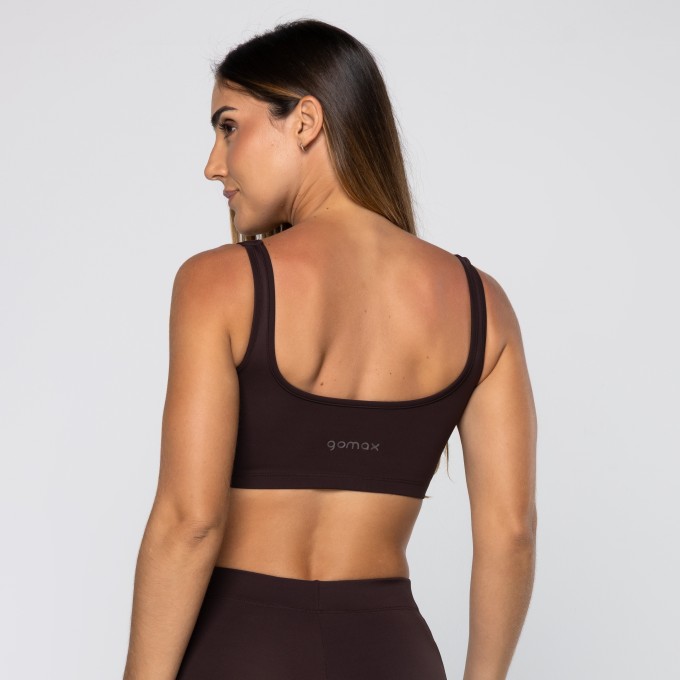 Top Force Cruzado Com Recorte Pau Brasil