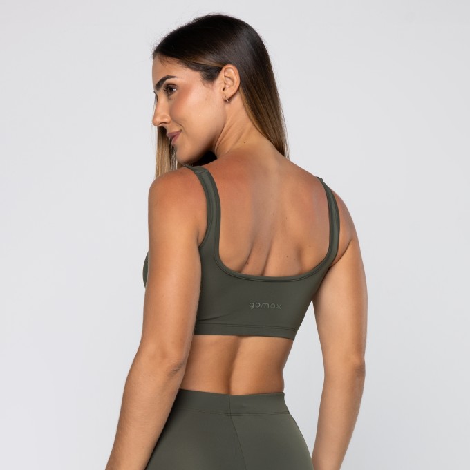 Top Force Cruzado Com Recorte Verde Pinho