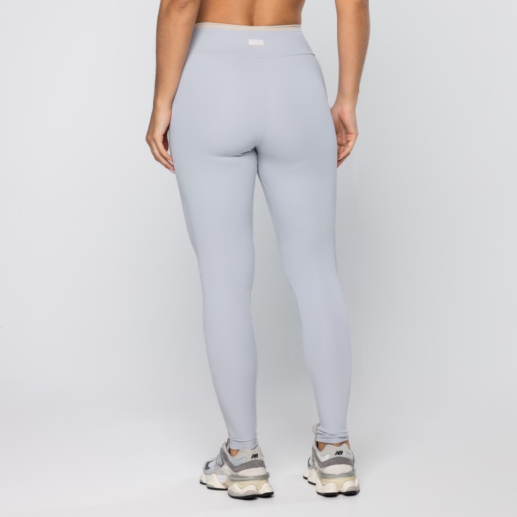 Calça Legging Force Com Viés Cinza Suave