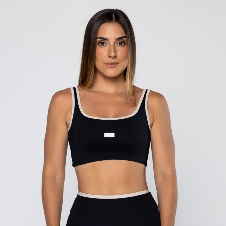 Top Force Com Viés Preto