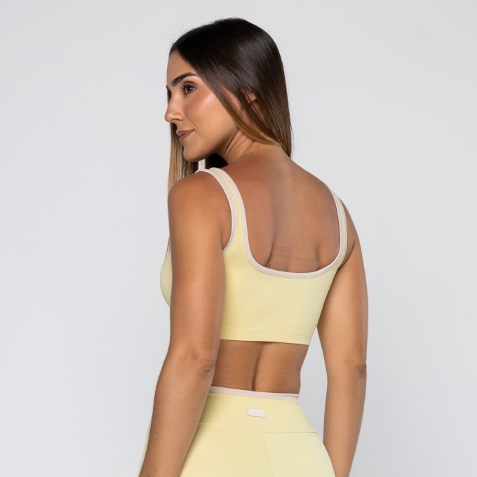 Top Force Com Viés Amarelo Baby