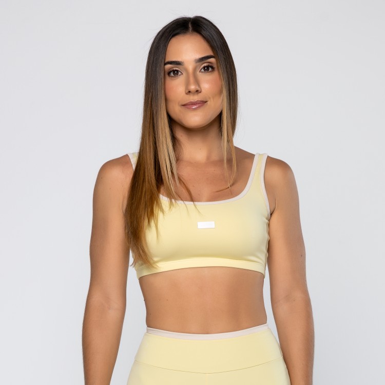 Top Force Com Viés Amarelo Baby