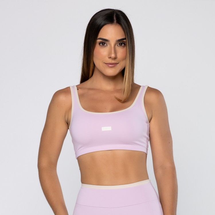 Top Force Com Viés Rosa Calmy