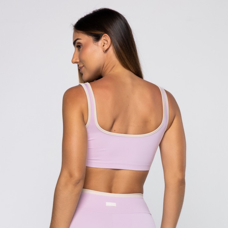 Top Force Com Viés Rosa Calmy