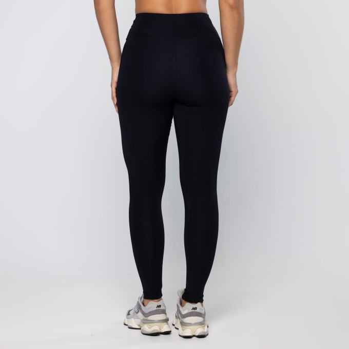 Calça Legging Force Com Bolsos No Cós Preto