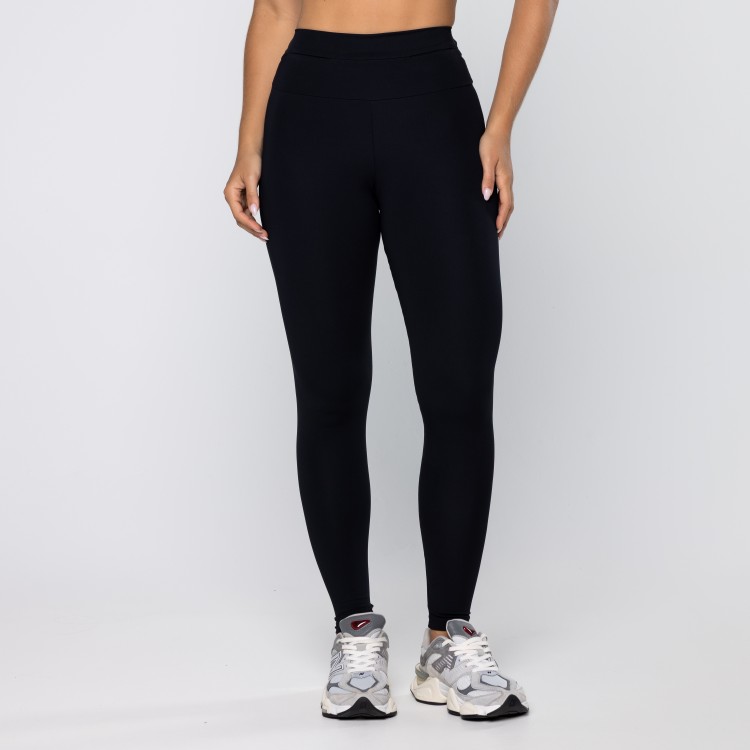 Calça Legging Force Com Bolsos No Cós Preto