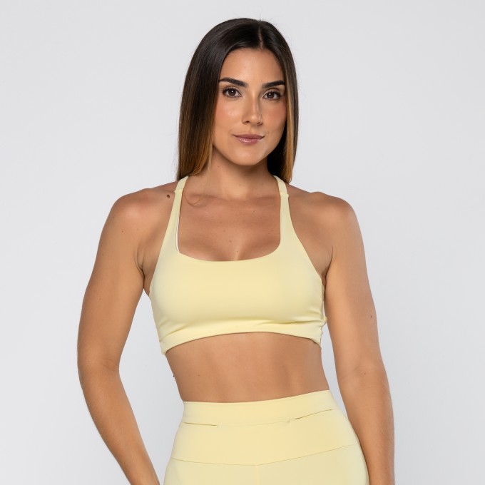 Top Force Cruzado Nas Costas Amarelo Baby