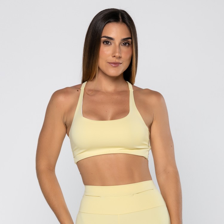 Top Force Cruzado Nas Costas Amarelo Baby
