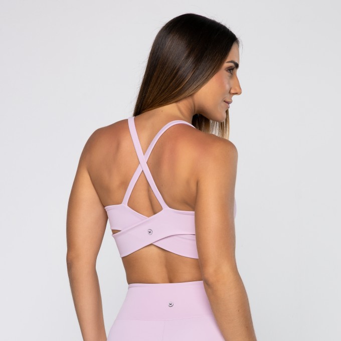 Top Force Cruzado Nas Costas Rosa Calmy