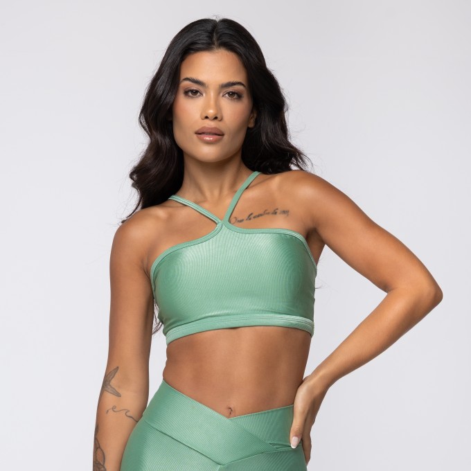 Top Verde Alecrim Wonder com Alças Multifuncionais