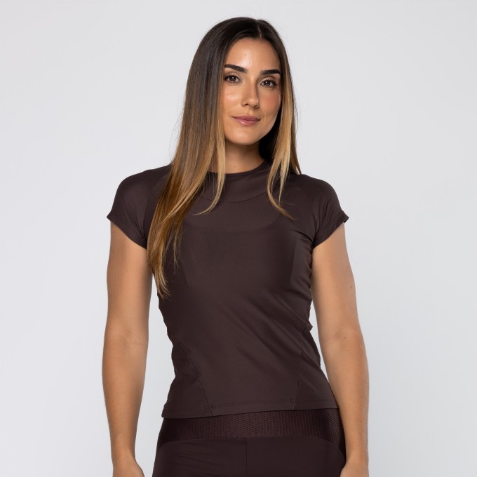 Camiseta Force Texturizada Com Bolsos Pau Brasil