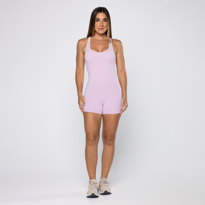 Macaquinho Force Com Viés Rosa Calmy