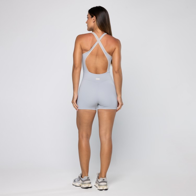 Macaquinho Force Com Viés Cinza Suave